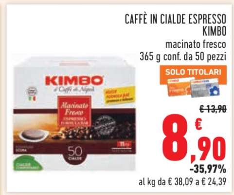 CAFFÈ IN CIALDE ESPRESSO KIMBO