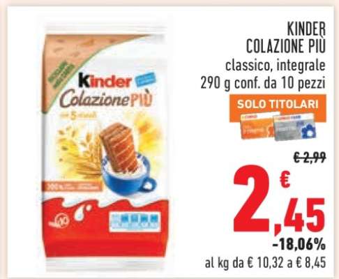 KINDER COLAZIONE PIÙ