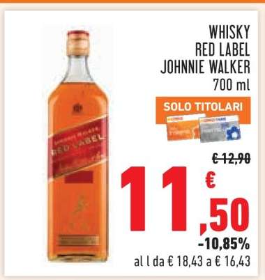 WHISKY RED LABEL JOHNNIE WALKER 700 ml