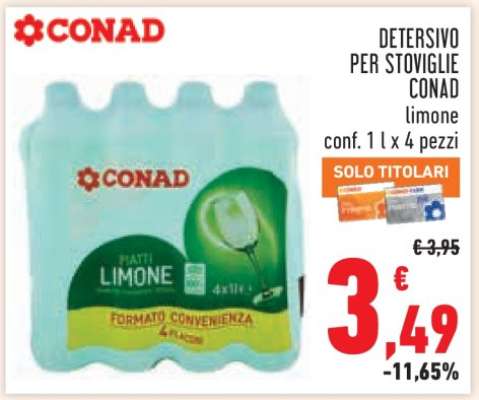 DETERSIVO PER STOVIGLIE CONAD