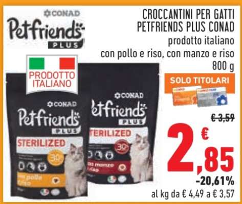Croccantini per gatti Petfriends Plus Conad