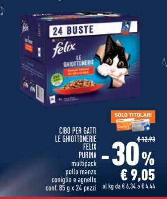 CIBO PER GATTI LE GHIOTTONERIE FELIX PURINA