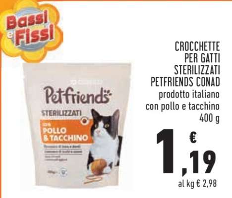 CROCCHETTE PER GATTI STERILIZZATI PETFRIENDS CONAD