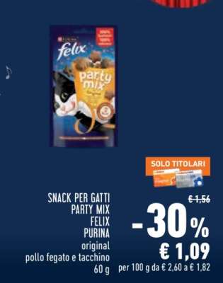 Snack per gatti Party Mix Felix Purina