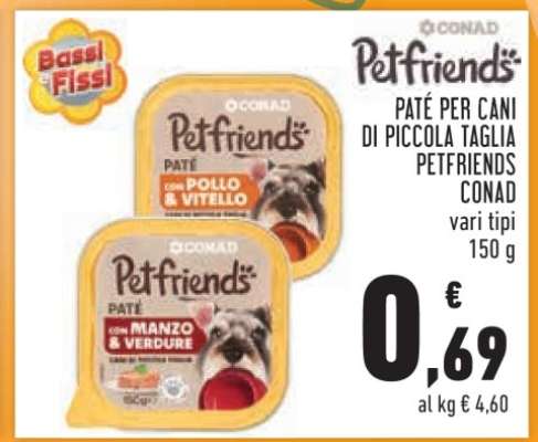 Paté per cani di piccola taglia Petfriends CONAD