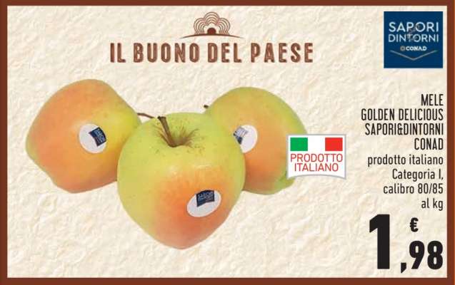 Mele Golden Delicious Sapori&Dintorni Conad