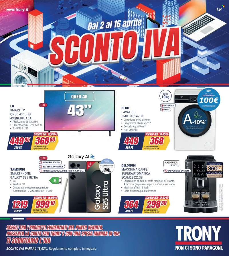 Volantino Trony - 2/4/2026 - 16/4/2026.