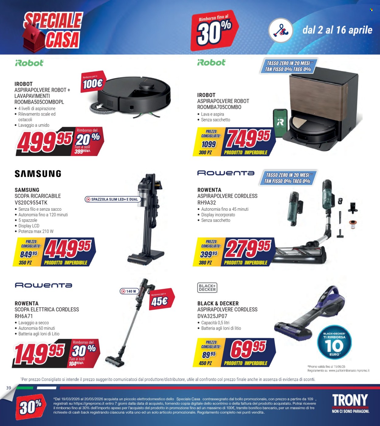 Volantino Trony - 2/4/2026 - 16/4/2026. Pagina 39