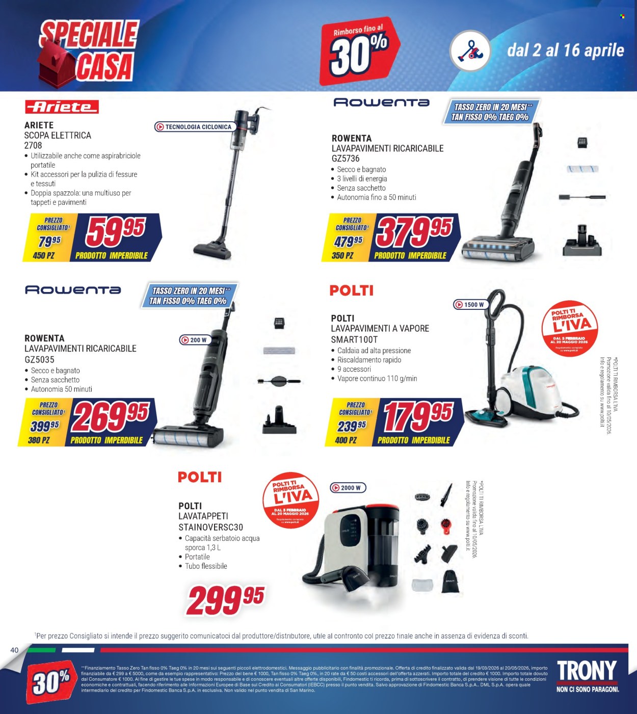 Volantino Trony - 2/4/2026 - 16/4/2026. Pagina 40