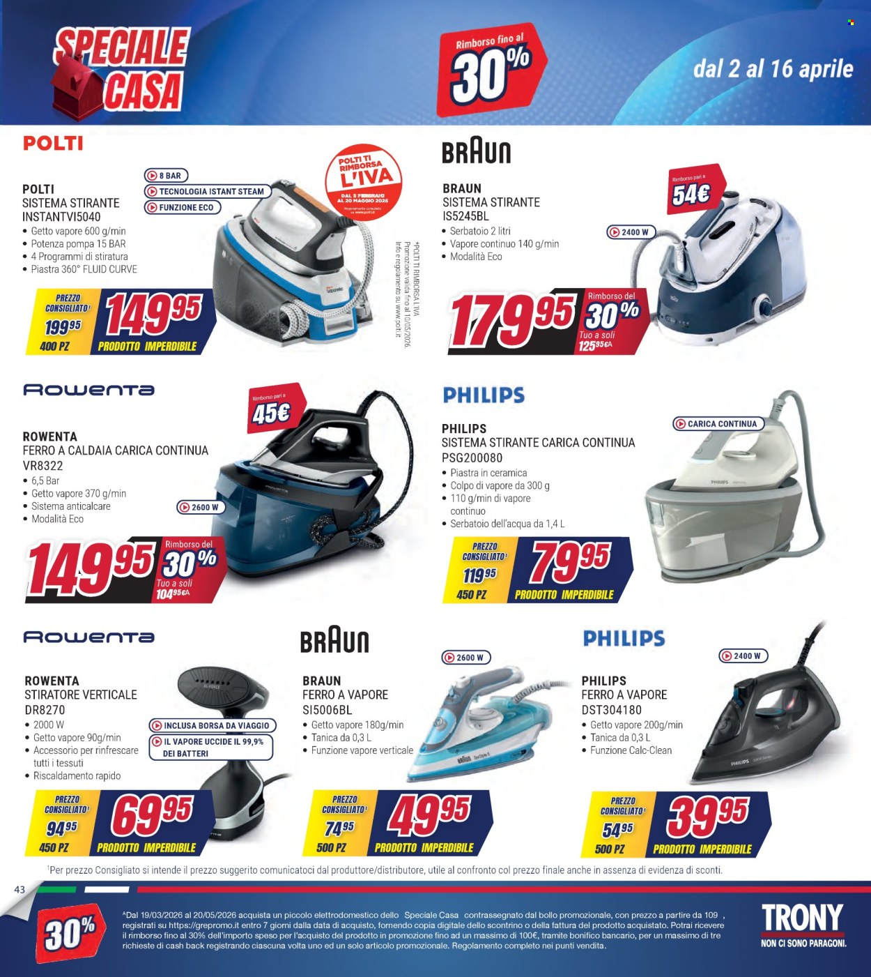 Volantino Trony - 2/4/2026 - 16/4/2026. Pagina 43