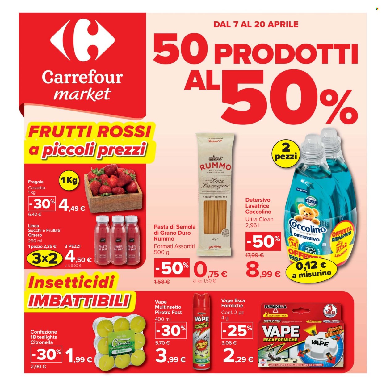 Volantino Carrefour - 7/4/2026 - 20/4/2026. Pagina 1