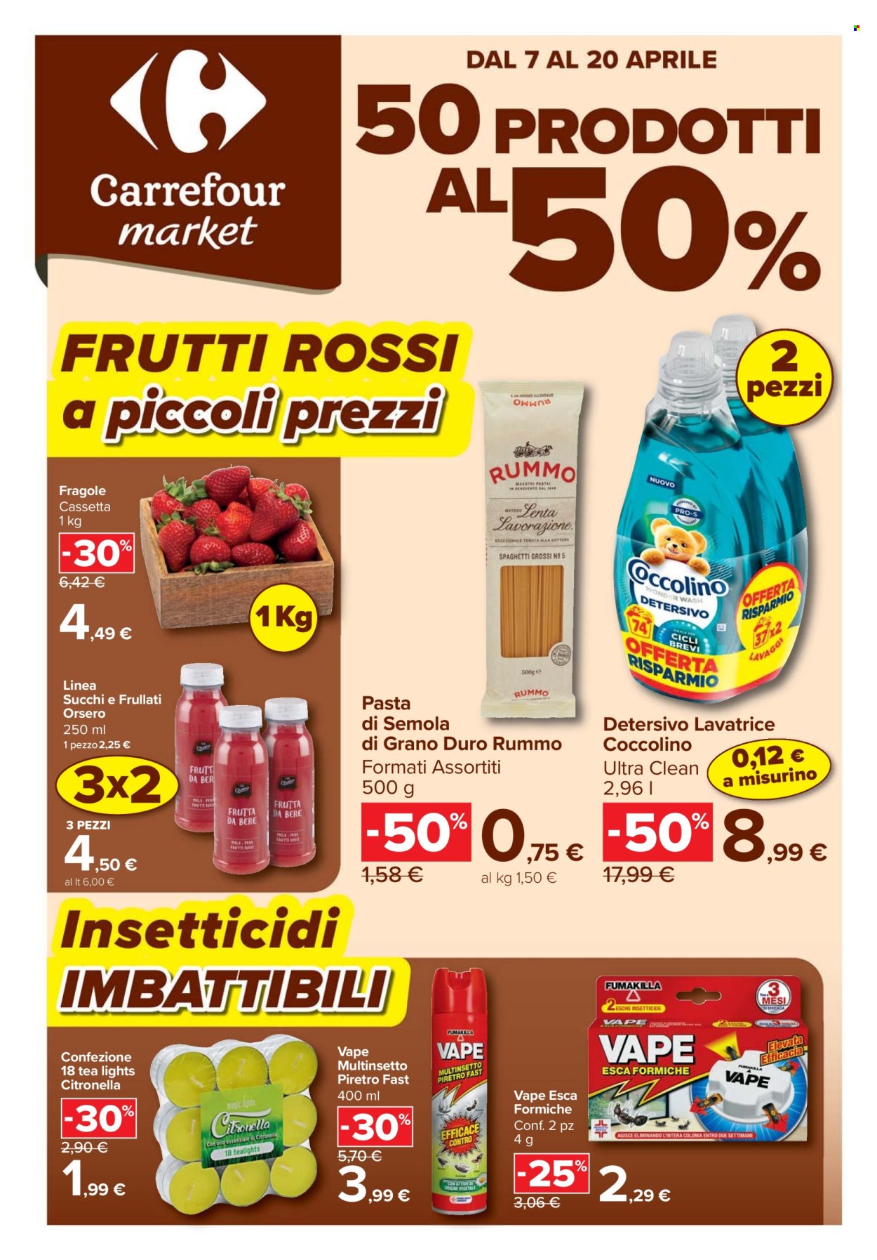Volantino Carrefour - 7/4/2026 - 20/4/2026. Pagina 1