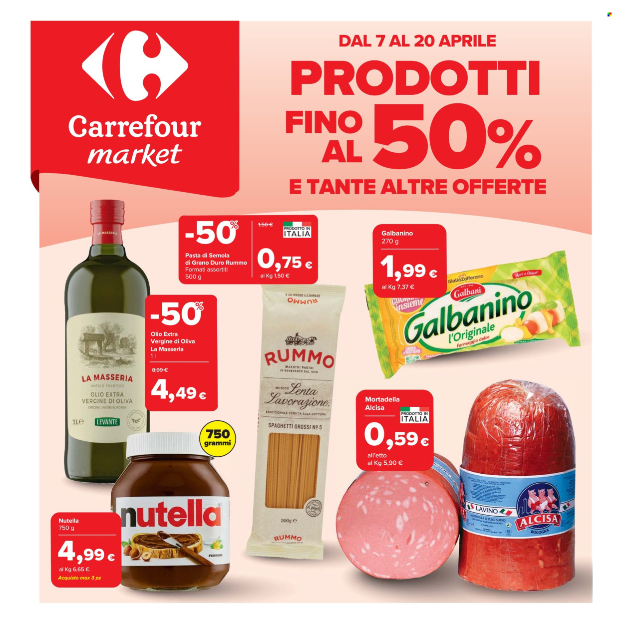 Volantino Carrefour - 7/4/2026 - 20/4/2026. Pagina 1