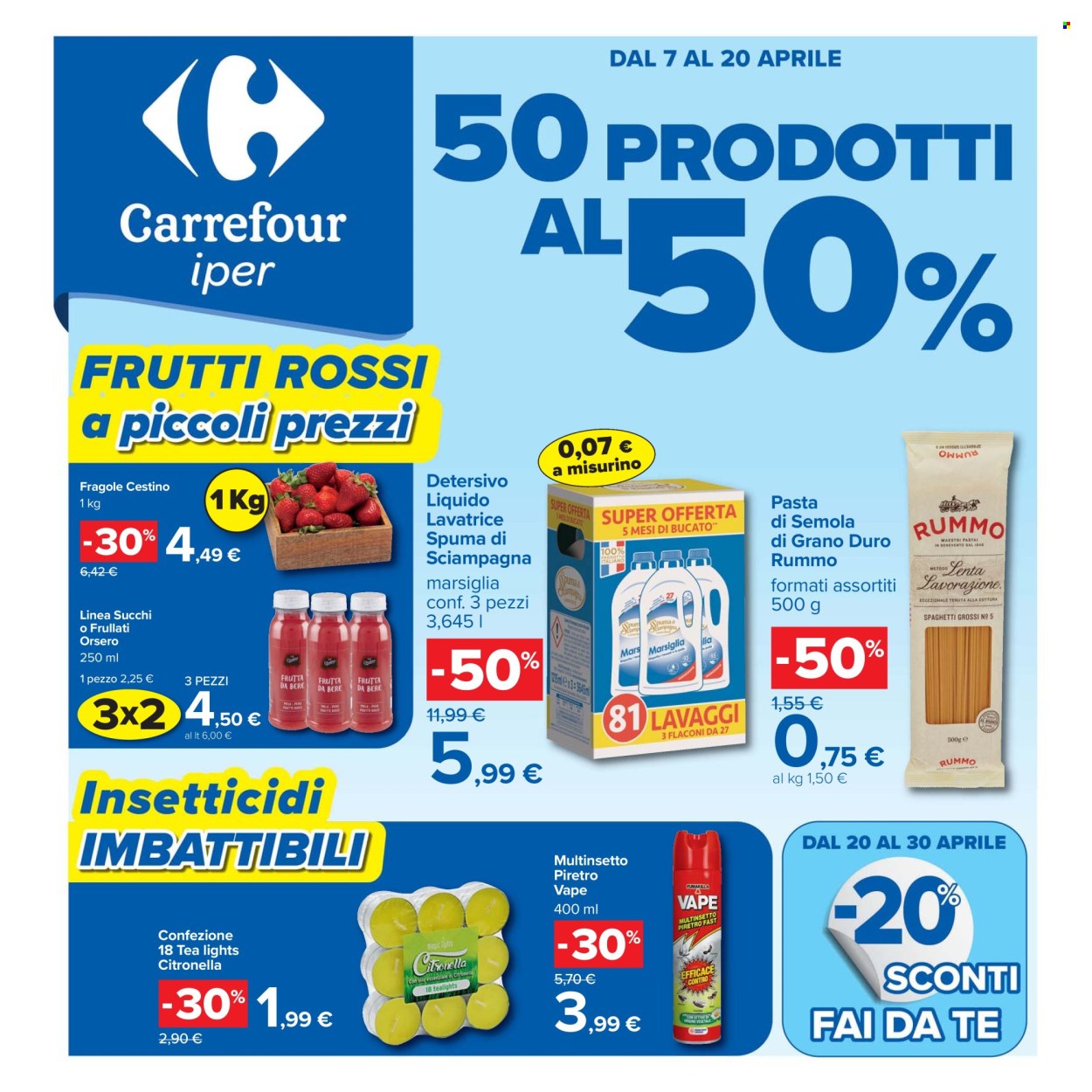 Volantino Carrefour - 7/4/2026 - 20/4/2026. Pagina 1