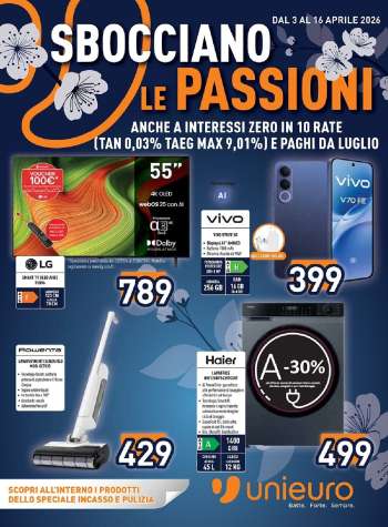 Volantino Unieuro - 3/4/2026 - 16/4/2026.