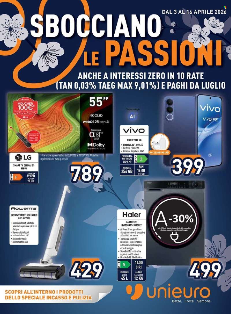 Volantino Unieuro - 3/4/2026 - 16/4/2026.