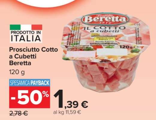 Prosciutto cotto a cubetti Beretta