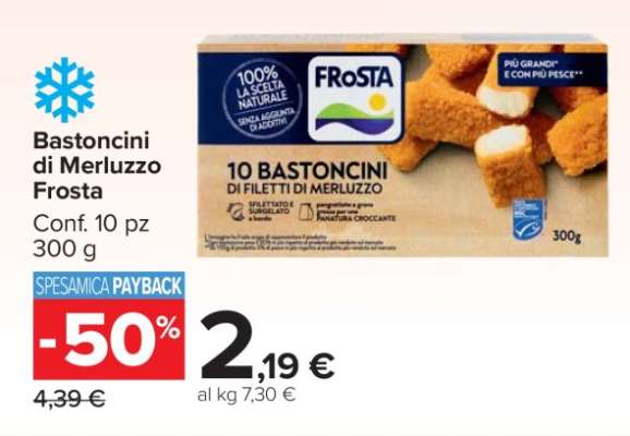 BASTONCINI DI MERLUZZO FROSTA