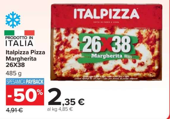 Italpizza Pizza Margherita 26x38