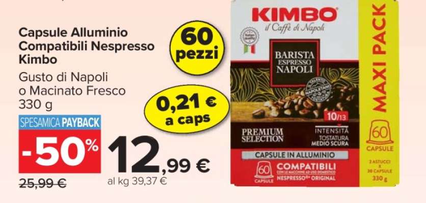 Capsule Alluminio Compatibili Nespresso Kimbo