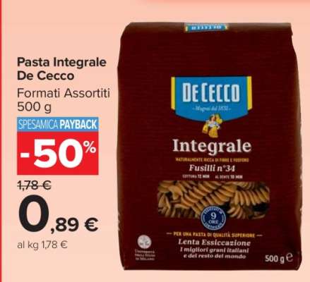 Pasta Integrale De Cecco