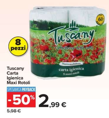Tuscany Carta Igienica Maxi Rotoli