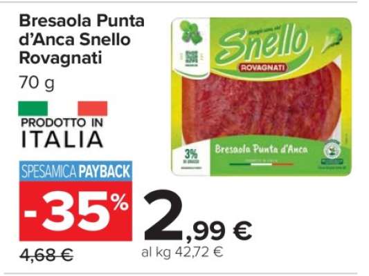 Bresaola Punta d'Anca Snello Rovagnati