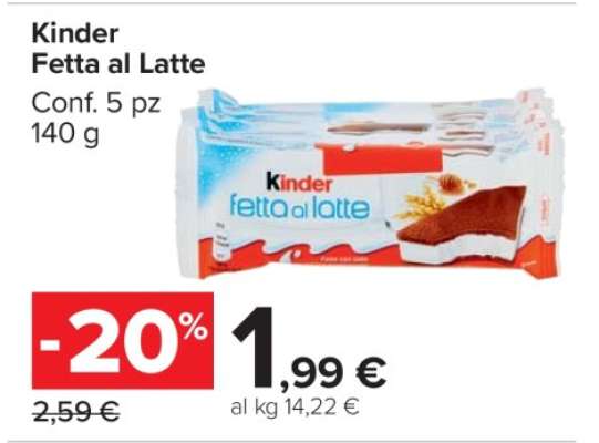 Kinder Fetta al Latte