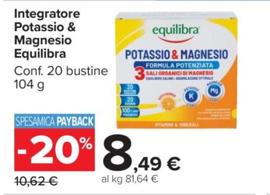 Integratore Potassio & Magnesio Equilibra