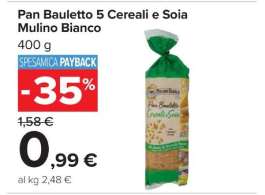 Pan Bauletto 5 Cereali e Soia Mulino Bianco