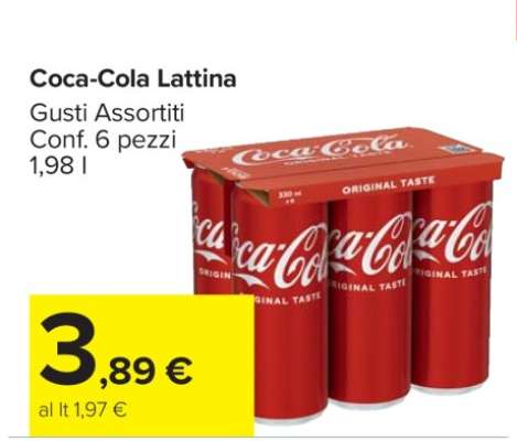 Coca Cola Lattina