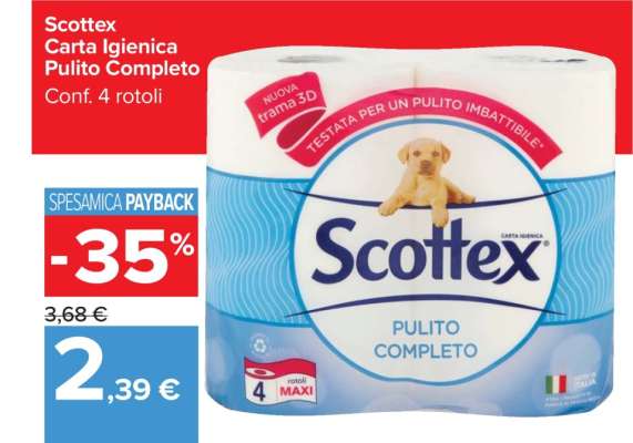Scottex Carta Igienica 'Pulito Completo'