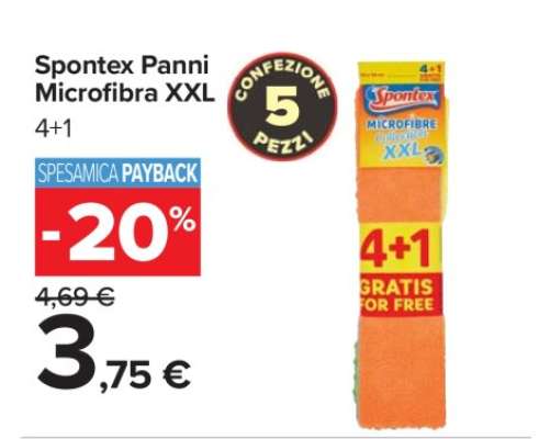 Spontex Panni Microfibra XXL