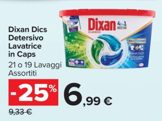 Dixan Dics Detersivo Lavatrice in Caps