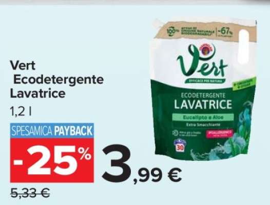 Vert Ecodetergente Lavatrice