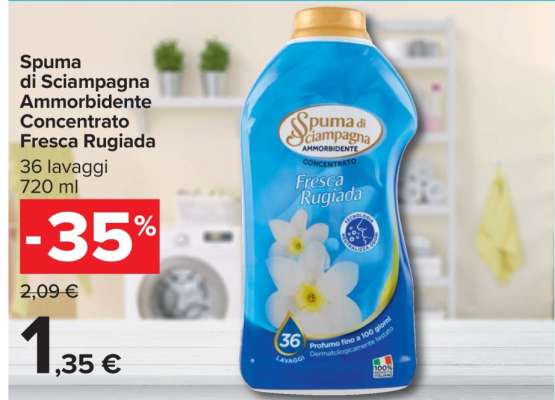 SPUMA DI SCIAMPAGNA AMMORBIDENTE CONCENTRATO FRESCA RUGIADA