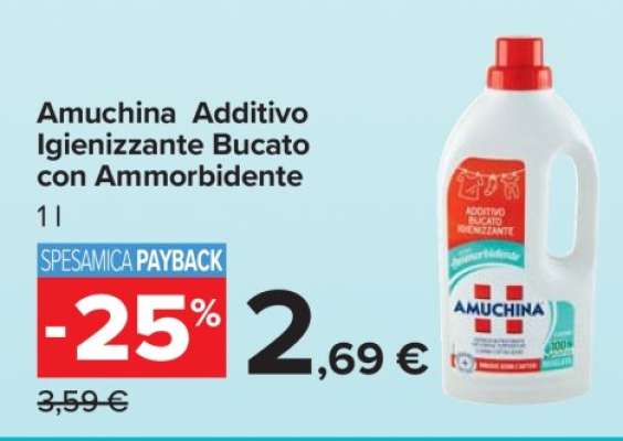 Amuchina Additivo Igienizzante Bucato con Ammorbidente