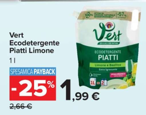Vert Ecodetergente Piatti Limone