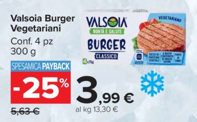 Valsoia Burger Vegetariani