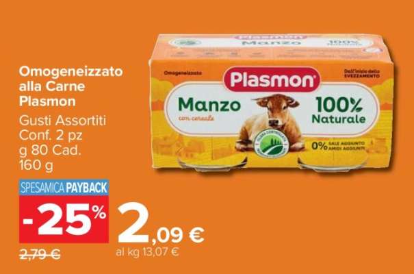 Omogeneizzato alla Carne Plasmon