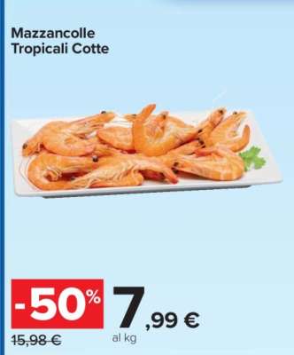 Mazzancolle Tropicali Cotte
