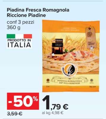 Piadina Fresca Romagnola Riccione Piadine