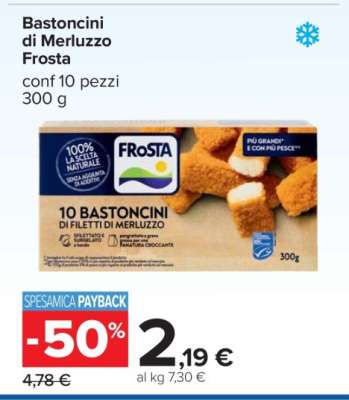 BASTONCINI DI MERLUZZO FROSTA