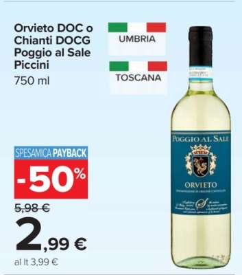 Orvieto DOC o Chianti DOCG Poggio al Sale Piccini