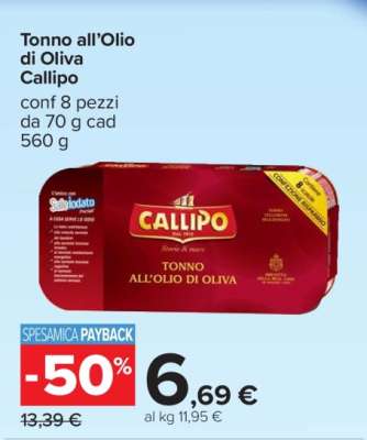 Tonno all'olio di oliva Callipo