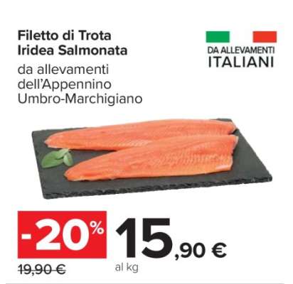 FILETTO DI TROTA IRIDEA SALMONATA