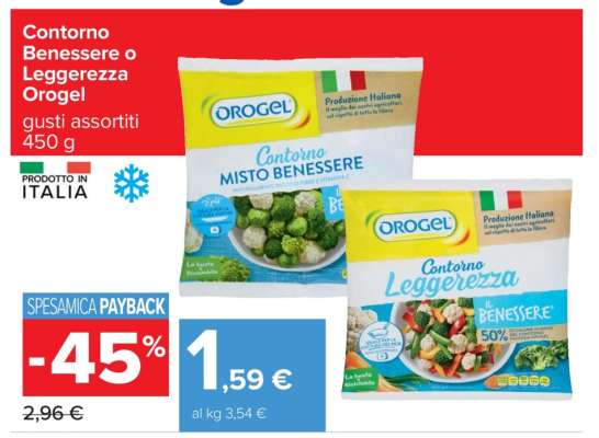 Contorno Benessere o Leggerezza Orogel
