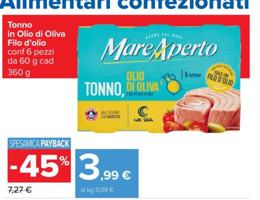 Mare Aperto Tonno in Olio di Oliva Filo d’olio