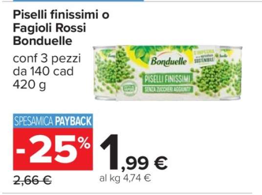 Piselli finissimi o Fagioli Rossi Bonduelle