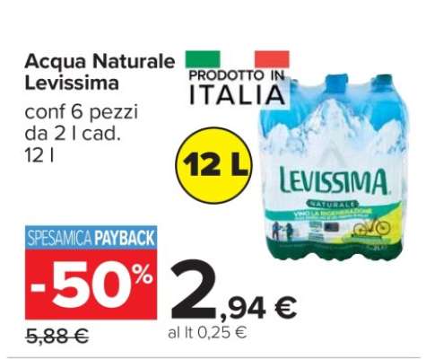 Acqua Naturale Levissima